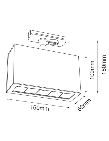 Brosline Spot A - Glare track 5 - White - Rail 1F 230V 4000K 6325. - product 2