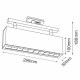 Brosline Spot A - Glare Track 10 - Czarny - Szynoprzewód 1F 230V 3000K 6326
