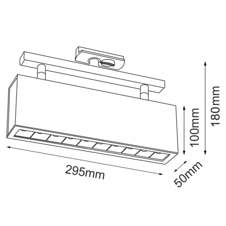 Brosline Spot A - Glare Track 10 - Czarny - Szynoprzewód 1F 230V 3000K 6326