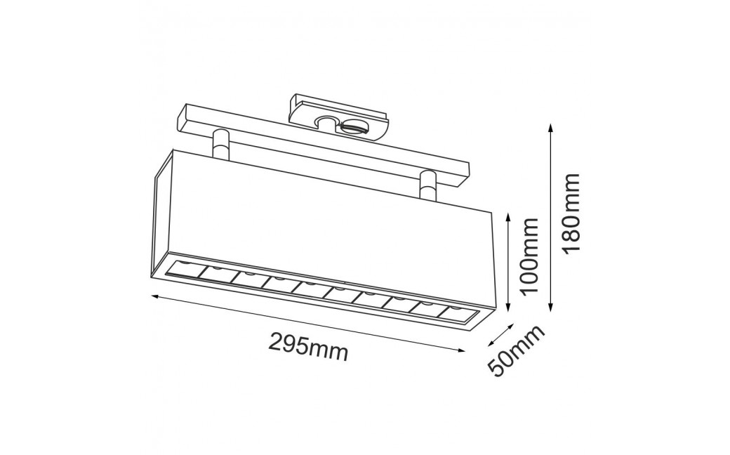 Brosline Spot A - Glare Track 10 - Czarny - Szynoprzewód 1F 230V 3000K 6326