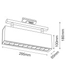 Lamps for 1 phase busbars - Brosline Spot A - Glare Track 10 - Black - Rail 1F 230V 4000K 6327. - product 2
