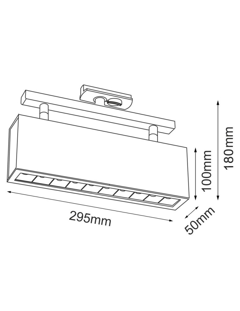 Lamps for 1 phase busbars - Brosline Spot A - Glare Track 10 - Black - Rail 1F 230V 4000K 6327. - product kolory-swiatla.pl 2