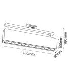 Lamps for 1 phase busbars - Brosline Spot A - Glare track 15 - Black - Rail 1F 230V 3000K 6330. - product 2