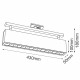 Brosline Spot A - Glare track 15 - Czarny - Szynoprzewód 1F 230V 3000K 6330