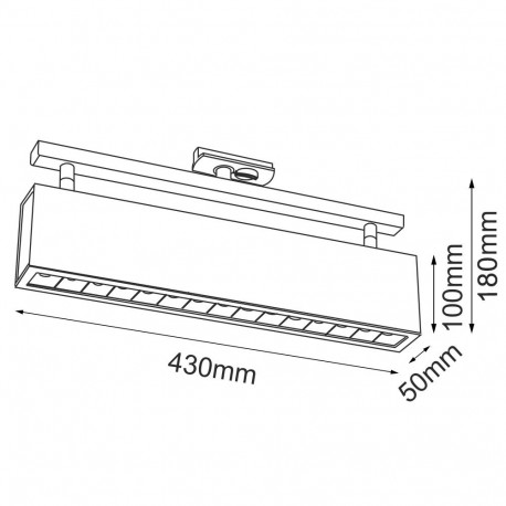 Brosline Spot A - Glare track 15 - Czarny - Szynoprzewód 1F 230V 3000K 6330
