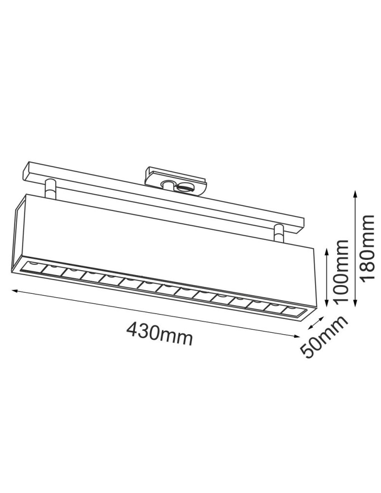 Lamps for 1 phase busbars - Brosline Spot A - Glare track 15 - White - Rail 1F 230V 4000K 6333 - product kolory-swiatla.pl 2