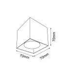 Square ceiling luminaires - Brosline Plafond Cage out mini 0-1 - White (70 mm) 1075 - product 2