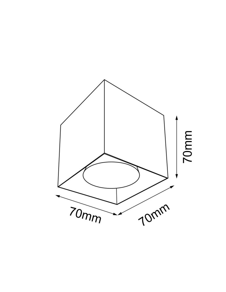 Square ceiling luminaires - Brosline Plafond Cage out mini 0-1 - White (70 mm) 1075 - product kolory-swiatla.pl 2