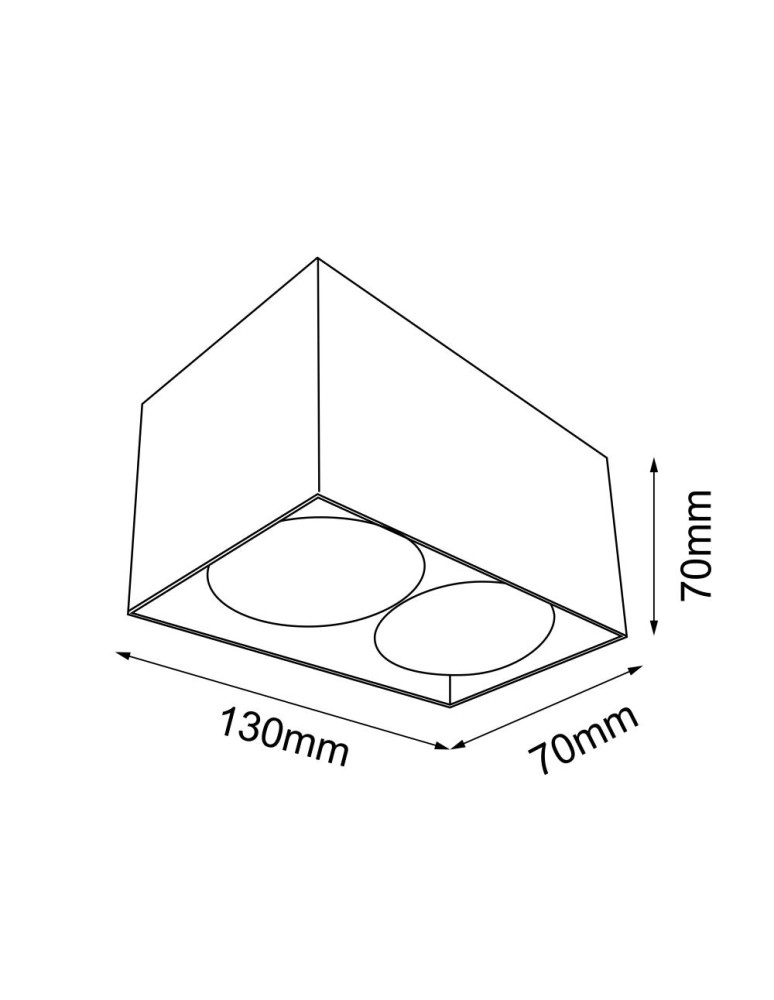 Square ceiling luminaires - Brosline Plafond Cage out mini 0-2 - Black (70 mm) 1076 - product kolory-swiatla.pl 2