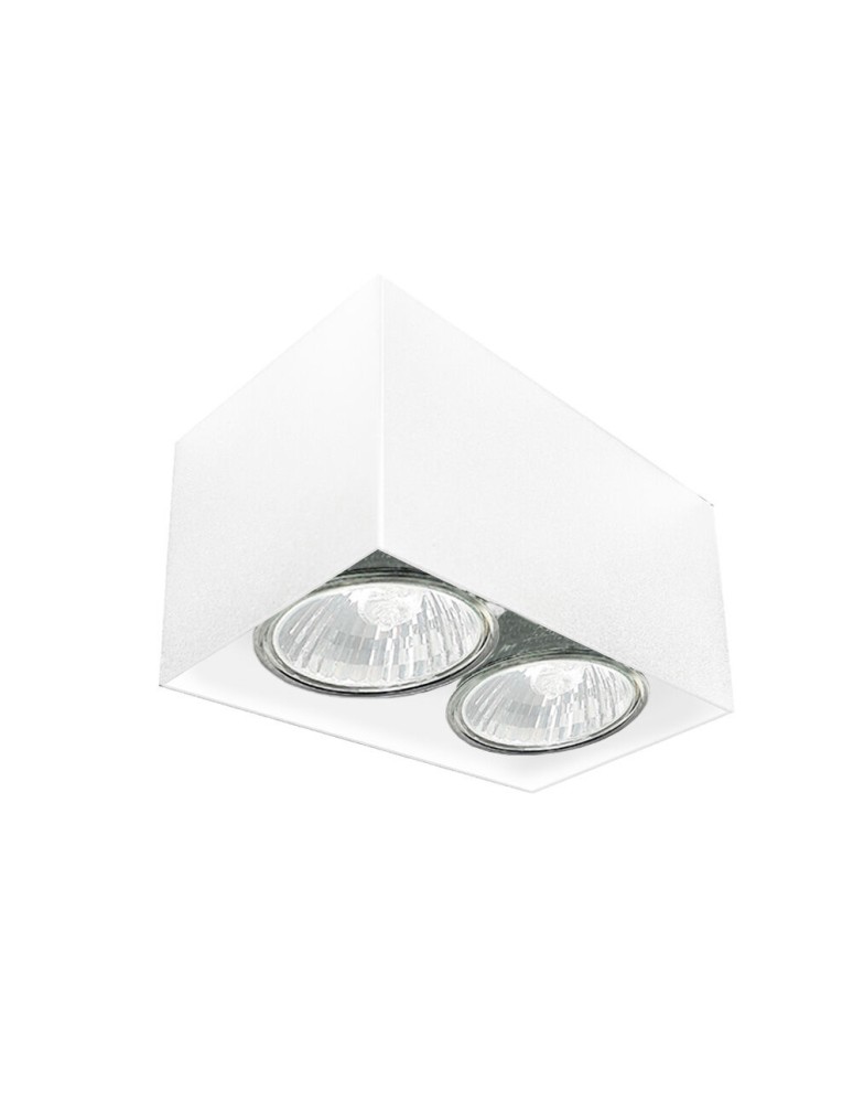 Square ceiling luminaires - Brosline Plafond Cage out mini 0-2 - White (70 mm) 1077 - product kolory-swiatla.pl 1