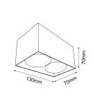Square ceiling luminaires - Brosline Plafond Cage out mini 0-2 - White (70 mm) 1077 - product 2
