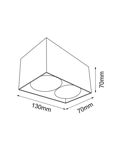 Brosline Plafon Cage out mini 0-2 - Biały (70 mm) 1077 - produkt 2