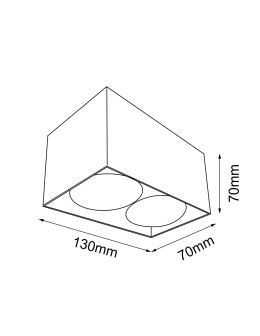 Brosline Plafon Cage out mini 0-2 - Biały (70 mm) 1077 - produkt 2