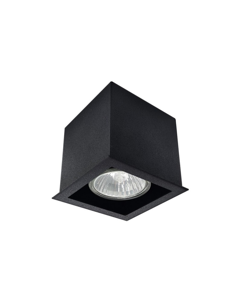 Square ceiling luminaires - Brosline Plafond Cage out mini 1-1 - Black (70 mm) 1078 - product kolory-swiatla.pl 1