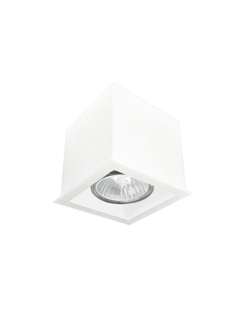 Square ceiling luminaires - Brosline Plafond Cage out mini 1-1 - White (70 mm) 1079 - product kolory-swiatla.pl 1