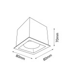 Square ceiling luminaires - Brosline Plafond Cage out mini 1-1 - White (70 mm) 1079 - product 2