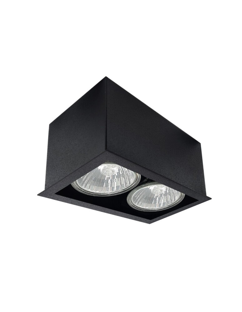 Square ceiling luminaires - Brosline Plafond Cage out mini 1-2 - Black (70 mm) 1080 - product kolory-swiatla.pl 1