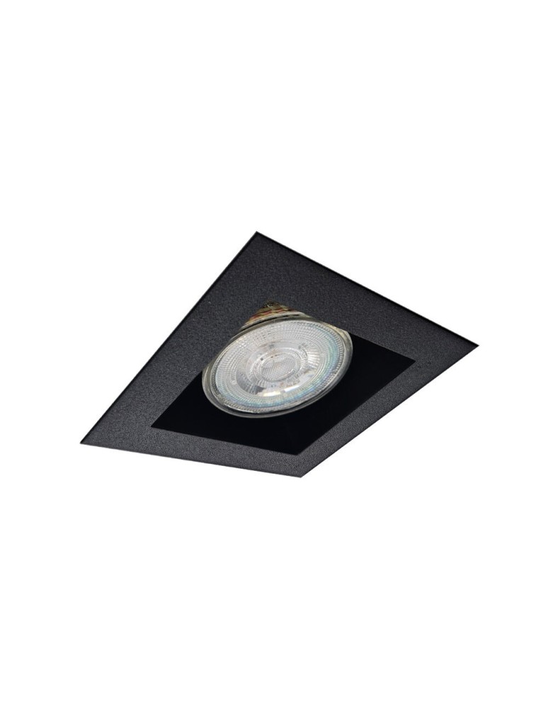Square flush-mounted lamps - Brosline Cage in mini 1-1 recessed lamp - Black 3032 - product kolory-swiatla.pl 1