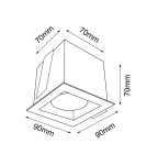 Square flush-mounted lamps - Brosline Cage in mini 1-1 recessed lamp - Black 3032 - product 2