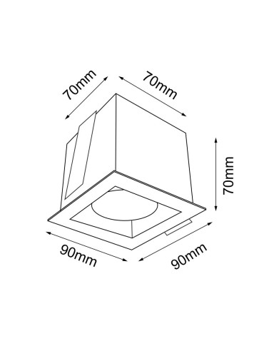Brosline Cage in mini 1-1 recessed lamp - White 3033 - product 2