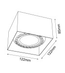 Square ceiling luminaires - Brosline Plafond Cage out 0-1 - Black (85 mm) 1267 - product 2