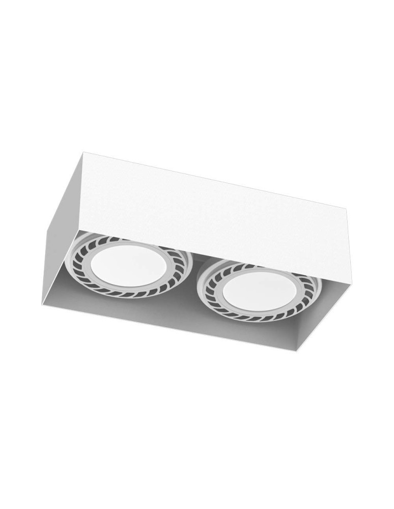 Square ceiling luminaires - Brosline Plafond Cage out 0-2 - White (85 mm) 1270 - product kolory-swiatla.pl 1