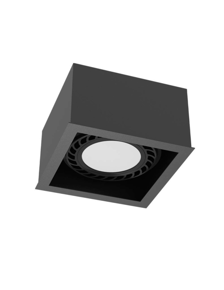 Square ceiling luminaires - Brosline Plafond Cage out 1-1 - Black (85 mm) 1271 - product kolory-swiatla.pl 1