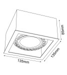 Square ceiling luminaires - Brosline Plafond Cage out 1-1 - Black (85 mm) 1271 - product 2