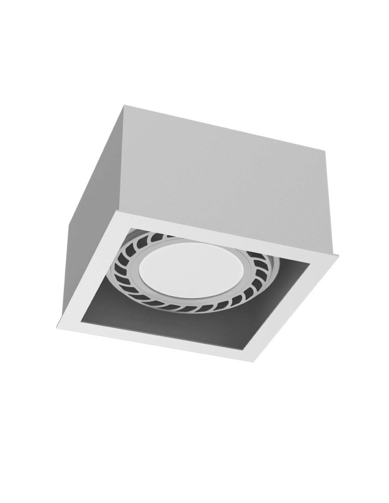 Square ceiling luminaires - Brosline Plafond Cage out 1-1 - White (85 mm) 1272 - product kolory-swiatla.pl 1