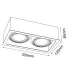 Square ceiling luminaires - Brosline Plafond Cage out 1-2 - Black (85 mm) 1273 - product 2