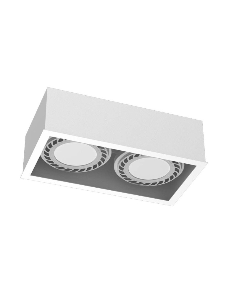 Square ceiling luminaires - Brosline Plafond Cage out 1-2 - White (85 mm) 1274 - product kolory-swiatla.pl 1