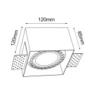 Frameless flush-mounted lamps - trimless - Brosline Cage recessed lamp in 0-1 - Black 3268 - product 2