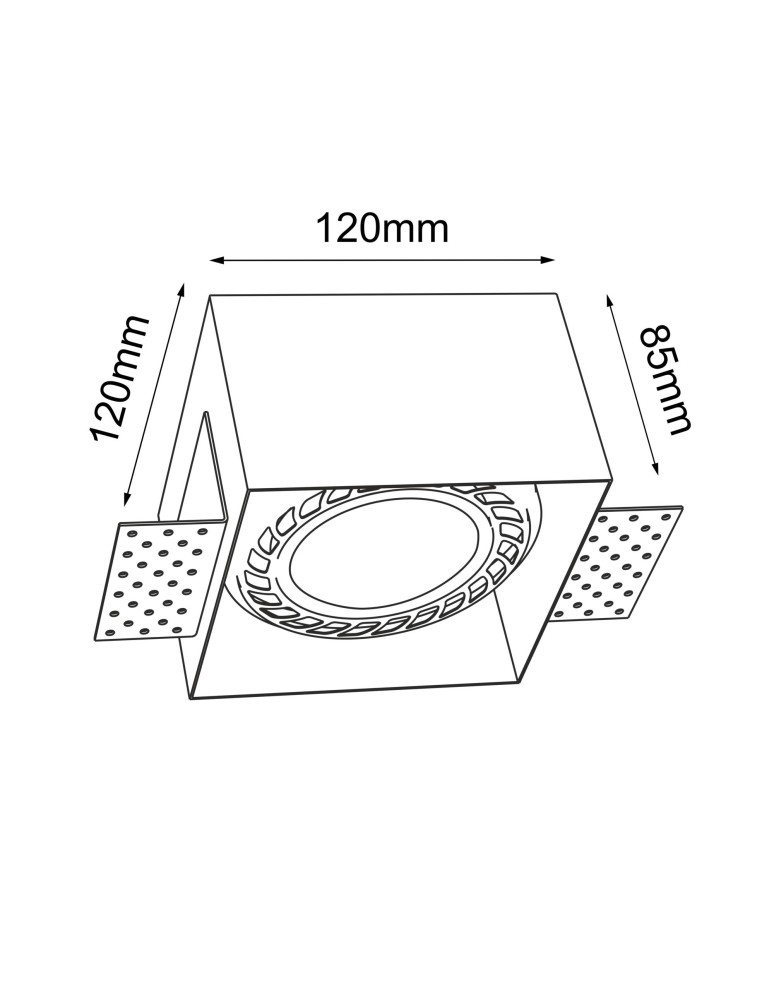 Frameless flush-mounted lamps - trimless - Brosline Cage recessed lamp in 0-1 - Black 3268 - product kolory-swiatla.pl 2