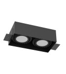 Frameless flush-mounted lamps - trimless - Brosline Recessed Lamp Cage in 0-2 - Black 3270 - product 1