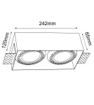 Frameless flush-mounted lamps - trimless - Brosline Recessed Lamp Cage in 0-2 - Black 3270 - product 2