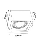 Square flush-mounted lamps - Brosline Recessed Lamp Cage in 1-1 - Black 3272 - product 2