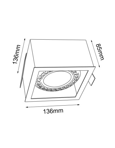 Brosline Recessed Lamp Cage in 1-1 - Black 3272 - product 2