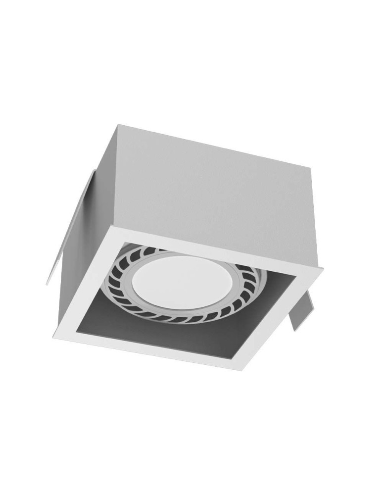 Square flush-mounted lamps - Brosline Cage recessed lamp in 1-1 - White 3273 - product kolory-swiatla.pl 1