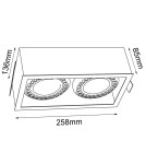 Square flush-mounted lamps - Brosline Recessed Lamp Cage in 1-2 - Black 3274 - product 2