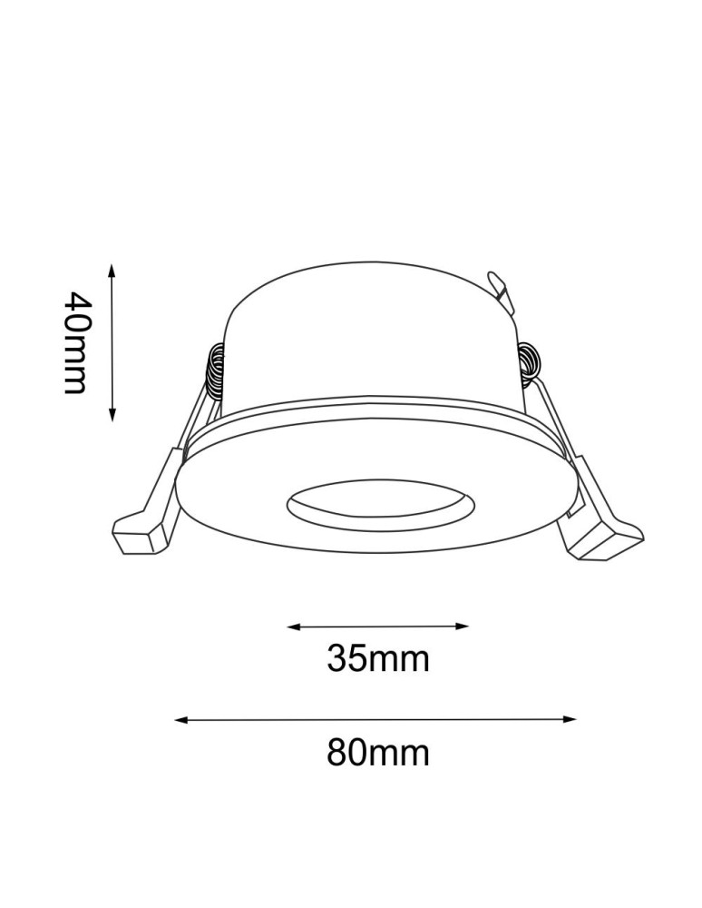 Flush-mounted hermetic lamps - Brosline Chito Recessed Lamp - Black IP54 3026 - product kolory-swiatla.pl 2