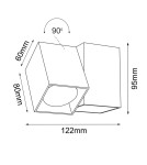 Spotlight ceiling lamps - Brosline Spotlight Cube 1 - Black (95 mm) 2292 - product 2