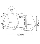 Spotlight ceiling lamps - Brosline Spotlight Cube 2 - Black (95 mm) 2294 - product 2