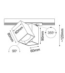 Lamps for 1 phase busbars - Brosline Spot Cube track 1 - Black - Rail 1F 230V 6260 - product 2