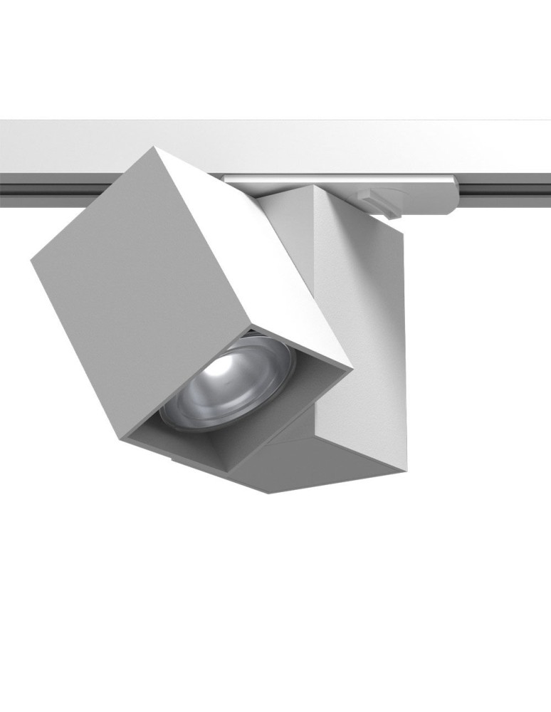Lamps for 1 phase busbars - Brosline Spot Cube track 1 - White - Rail 1F 230V 6261 - product kolory-swiatla.pl 1