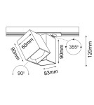 Lamps for 1 phase busbars - Brosline Spot Cube track 1 - White - Rail 1F 230V 6261 - product 2