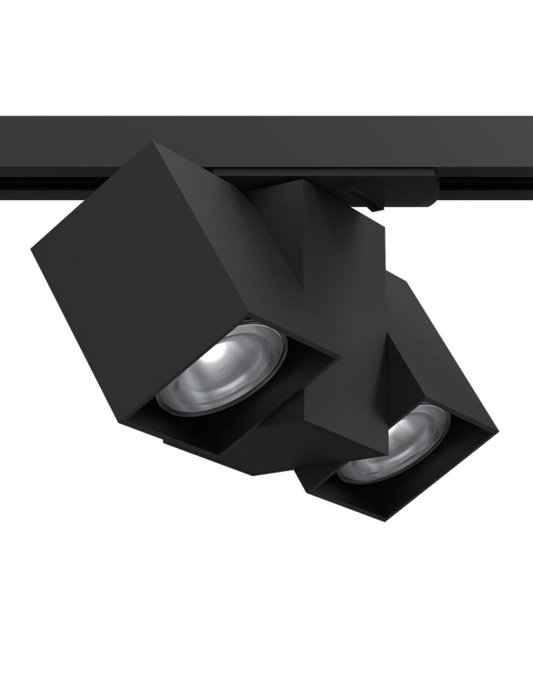 Lamps for 1 phase busbars - Brosline Spot Cube track 2 - Black - Rail 1F 230V 6262 - product kolory-swiatla.pl 1