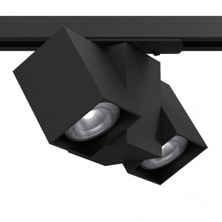 Brosline Spot Cube track 2 - Czarny - Szynoprzewód 1F 230V 6262
