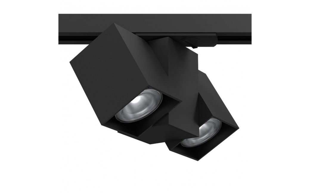 Brosline Spot Cube track 2 - Czarny - Szynoprzewód 1F 230V 6262
