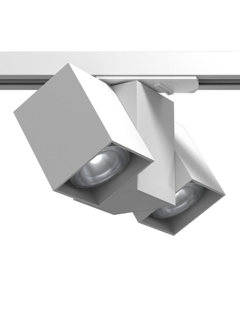 Lamps for 1 phase busbars - Brosline Spot Cube Track 2 - White - Rail 1F 230V 6263 - product kolory-swiatla.pl 1