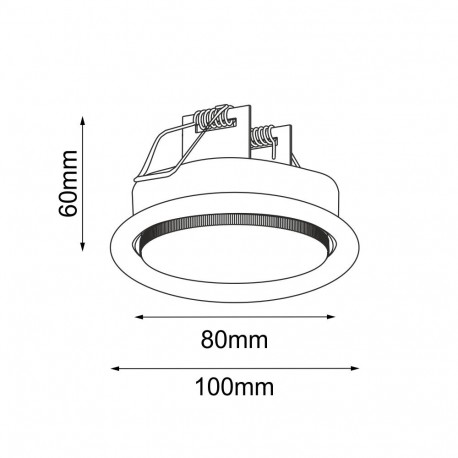 Brosline Lampa wpuszczana Drop in - Czarna 3028